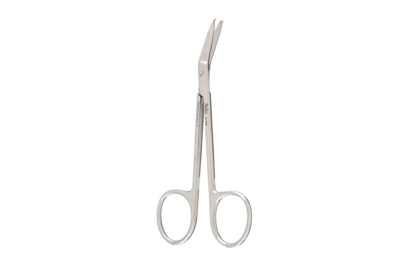 Scissors Stitch Miltex® Miltex 4-1/2 Inch Length OR Grade German Stainless Steel NonSterile Finger Ring Handle Angled Blade Blunt Tip / Blunt Tip by Integra York PA, Inc. (Miltex)  ID 9-108